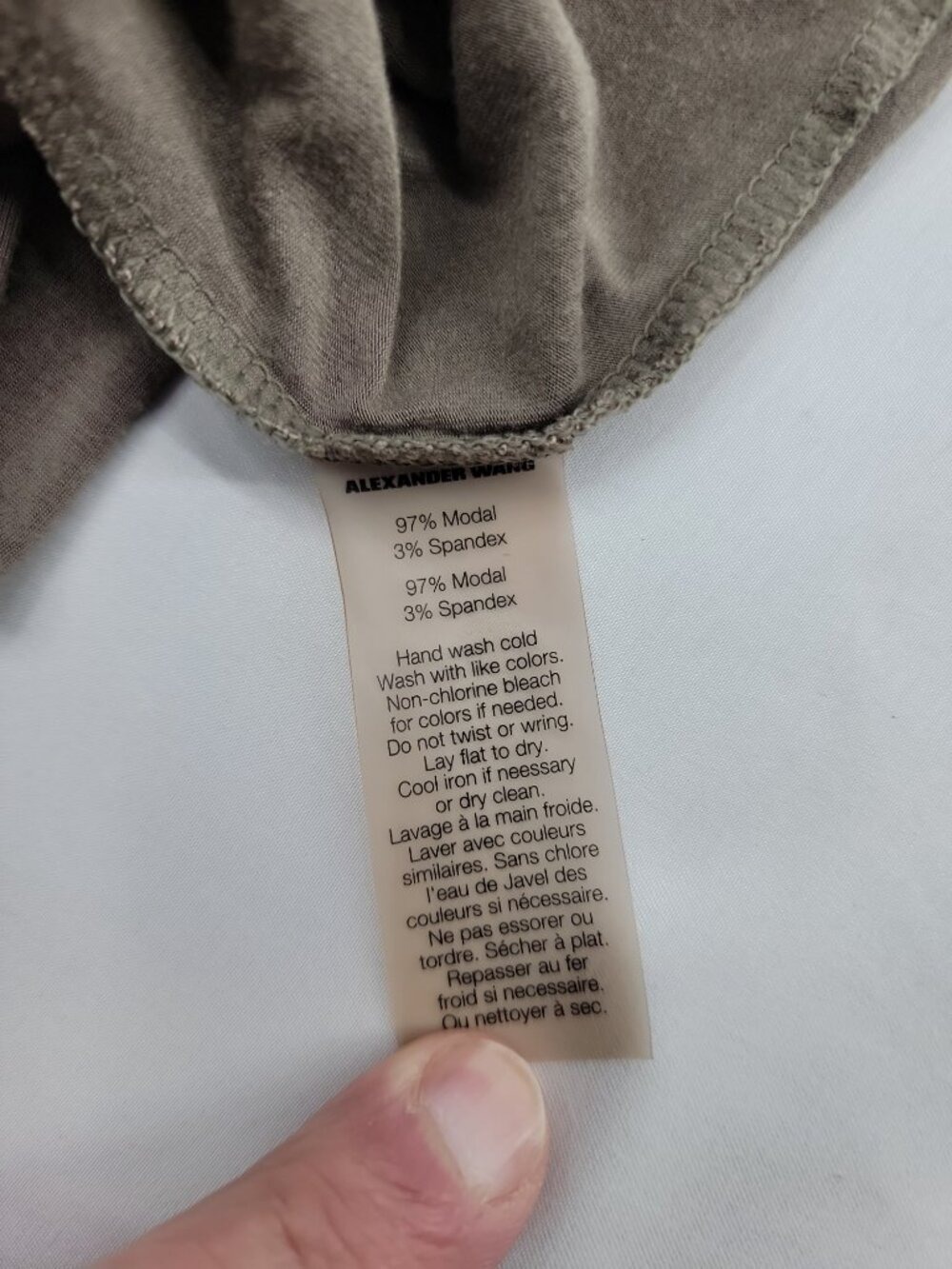 Alexander Wang Taupe Modal Tank Maxi Dress Minimalist Bodycon Slip Small - Picture 5 of 6